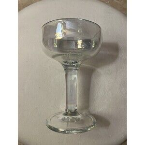 Perfect Single VTG Short Stem Iridescent Heavy Champagne / Martini Coupe Glass